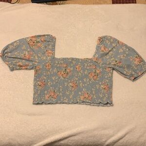 American Eagle Floral Stretch Crop - Large